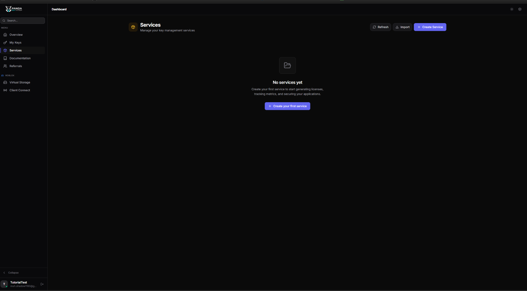 Create service form