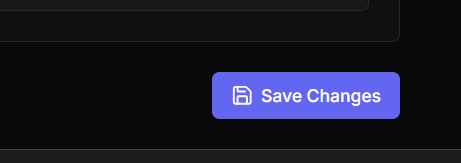Save changes after pasting the API token